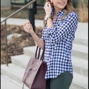 Cute Fleur Bleue checkered shirt